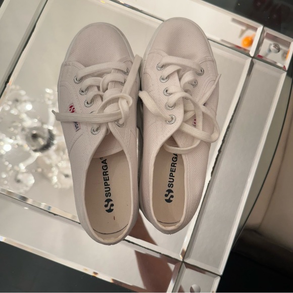 SUPERGA WHITE PLATFORM SNEAKERS - Picture 3 of 5